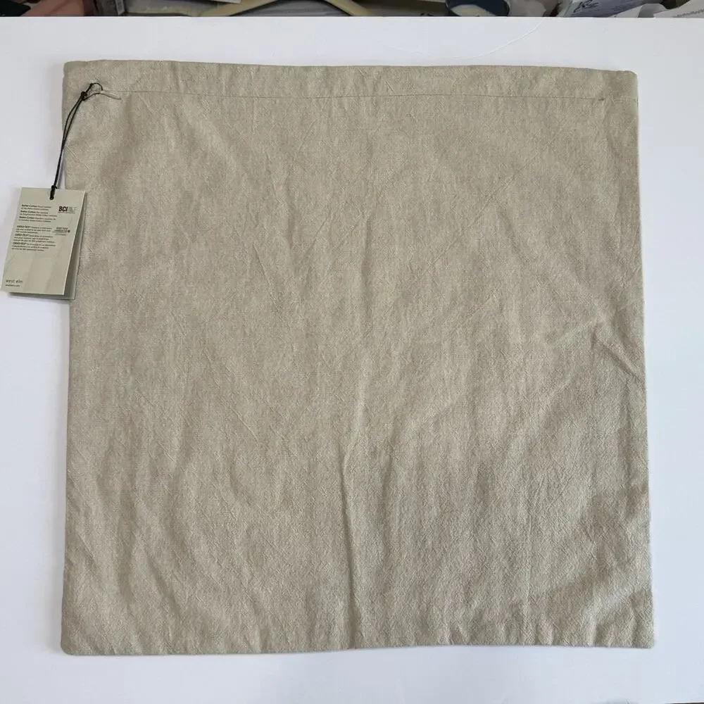 West Elm Diamondback Ikat Pillow Cover Camel Cotton 20